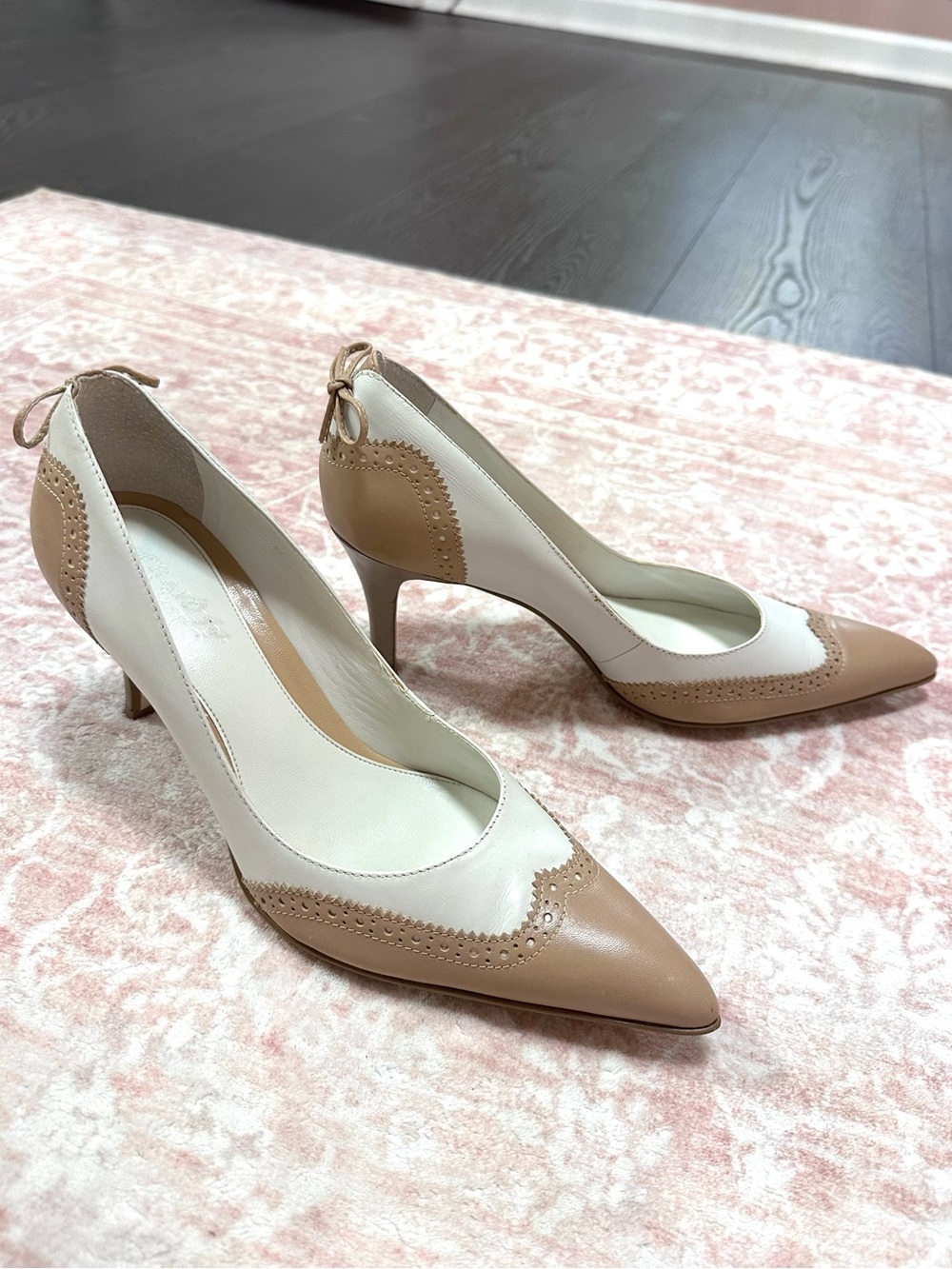 Franco Sarto 🤎 Genuine Leather Lace Heels